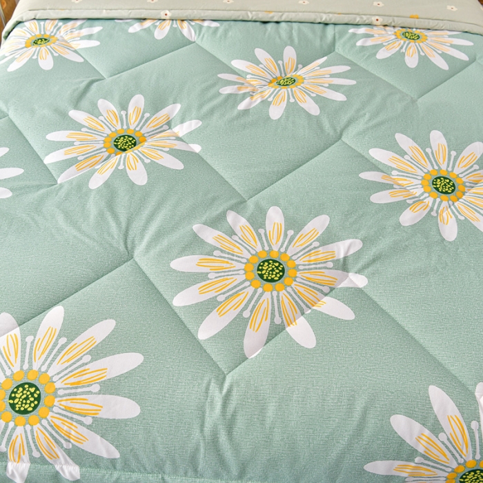 91家纺网 家纺一手货源 找家纺 圣楚 2024年新款简约时尚单夏被空调被夏凉被直播供货夏日如花