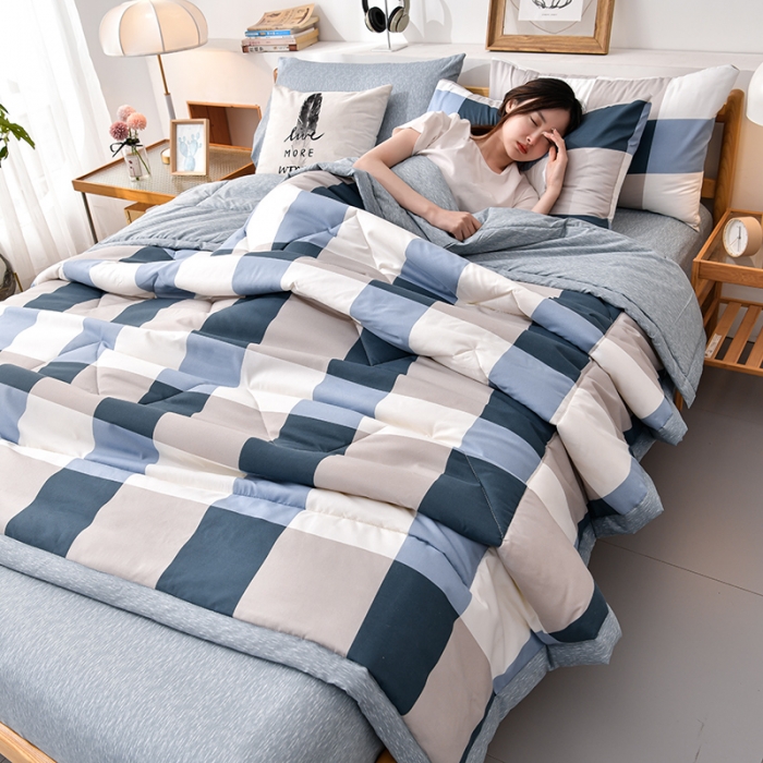 91家纺网 家纺一手货源 找家纺 圣楚 2024年新款简约时尚单夏被空调被夏凉被直播供货悠然格调