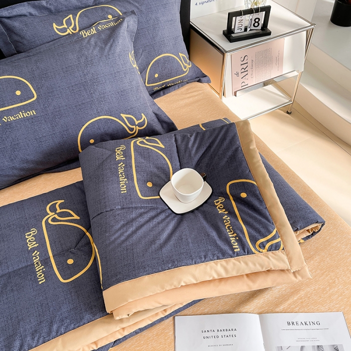 91家纺网 家纺一手货源 找家纺 圣楚 2024年新款简约时尚单夏被空调被夏凉被直播供货 自由自在