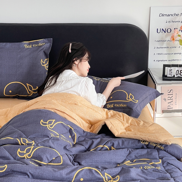 91家纺网 家纺一手货源 找家纺 圣楚 2024年新款简约时尚单夏被空调被夏凉被直播供货 自由自在