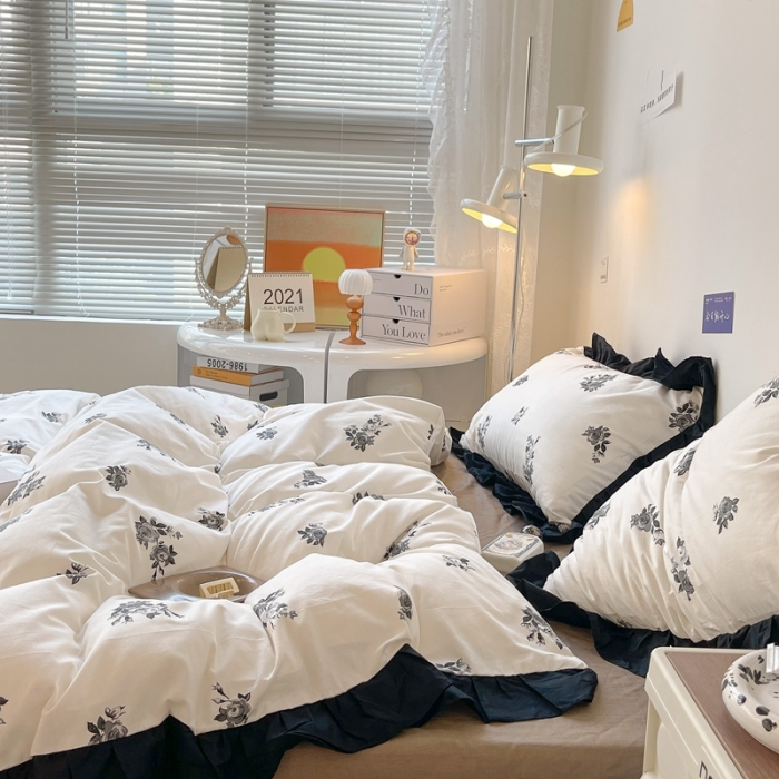 91家纺网 家纺一手货源 找家纺 昔可 2023新款法式复古系列花边款 秘密庄园