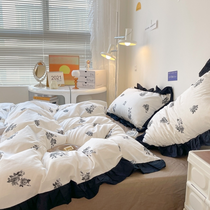 91家纺网 家纺一手货源 找家纺 昔可 2023新款法式复古系列花边款 秘密庄园