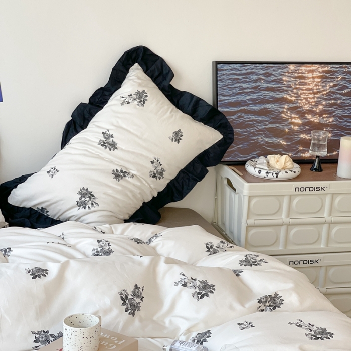 91家纺网 家纺一手货源 找家纺 昔可 2023新款法式复古系列花边款 秘密庄园