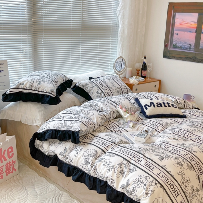 91家纺网 家纺一手货源 找家纺 昔可 2023新款法式复古系列花边款 优雅生活