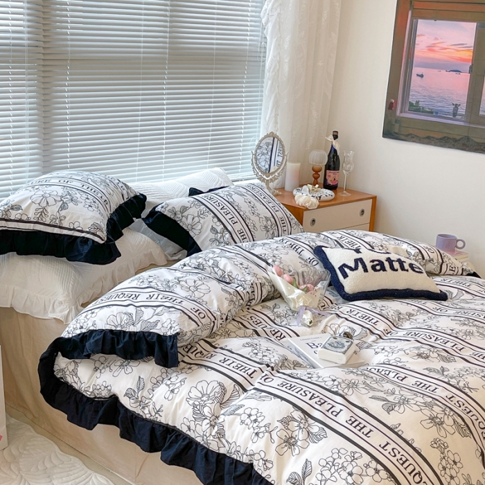 91家纺网 家纺一手货源 找家纺 昔可 2023新款法式复古系列花边款 优雅生活