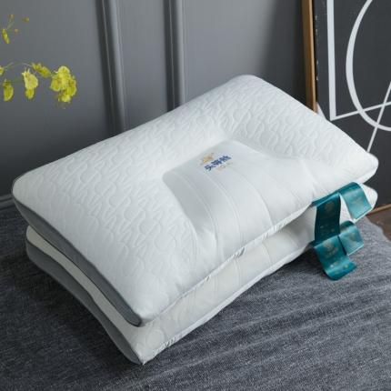 （总）新款全棉定型枕保健枕羽丝枕枕芯枕头 头等舱-白