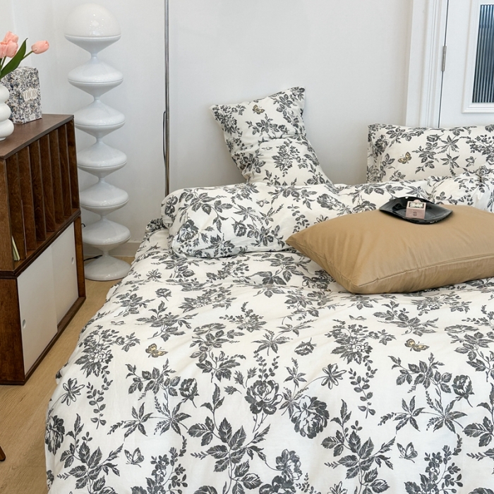 91家纺网 家纺一手货源 找家纺 昔可 2023新款法式复古系列普通款 法式茶歇黑