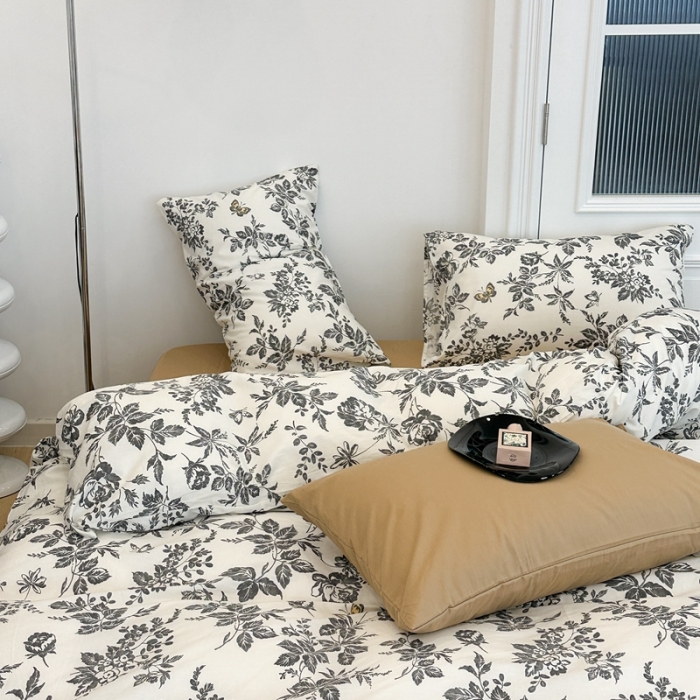 91家纺网 家纺一手货源 找家纺 昔可 2023新款法式复古系列普通款 法式茶歇黑