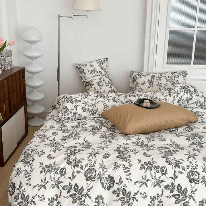 91家纺网 家纺一手货源 找家纺 昔可 2023新款法式复古系列普通款 法式茶歇黑