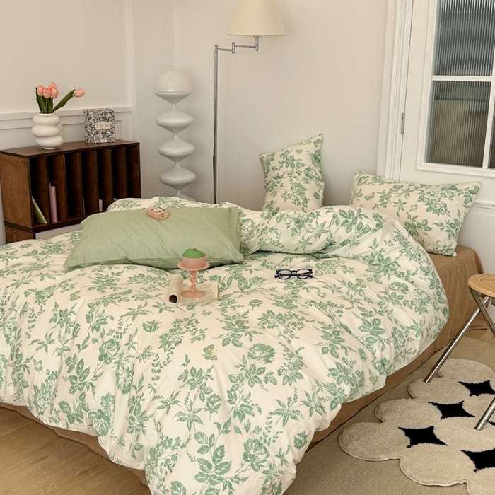 91家纺网 家纺一手货源 找家纺 昔可 2023新款法式复古系列普通款 法式茶歇绿