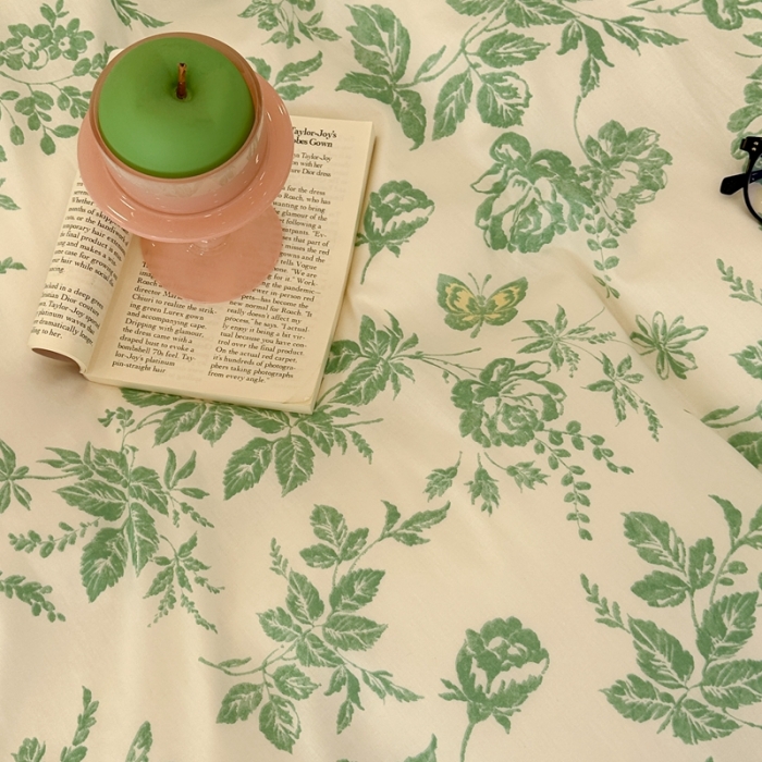 91家纺网 家纺一手货源 找家纺 昔可 2023新款法式复古系列普通款 法式茶歇绿