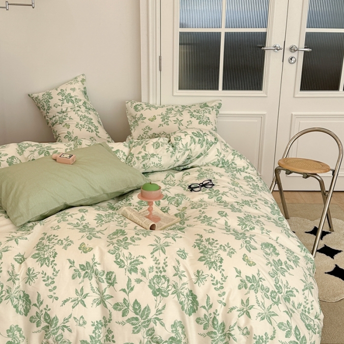 91家纺网 家纺一手货源 找家纺 昔可 2023新款法式复古系列普通款 法式茶歇绿