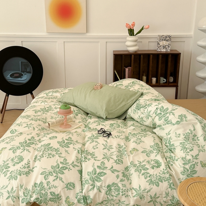 91家纺网 家纺一手货源 找家纺 昔可 2023新款法式复古系列普通款 法式茶歇绿