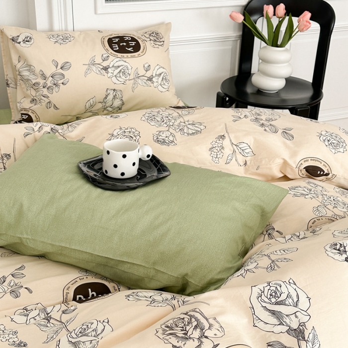 91家纺网 家纺一手货源 找家纺 昔可 2023新款法式复古系列普通款 松茶玫瑰