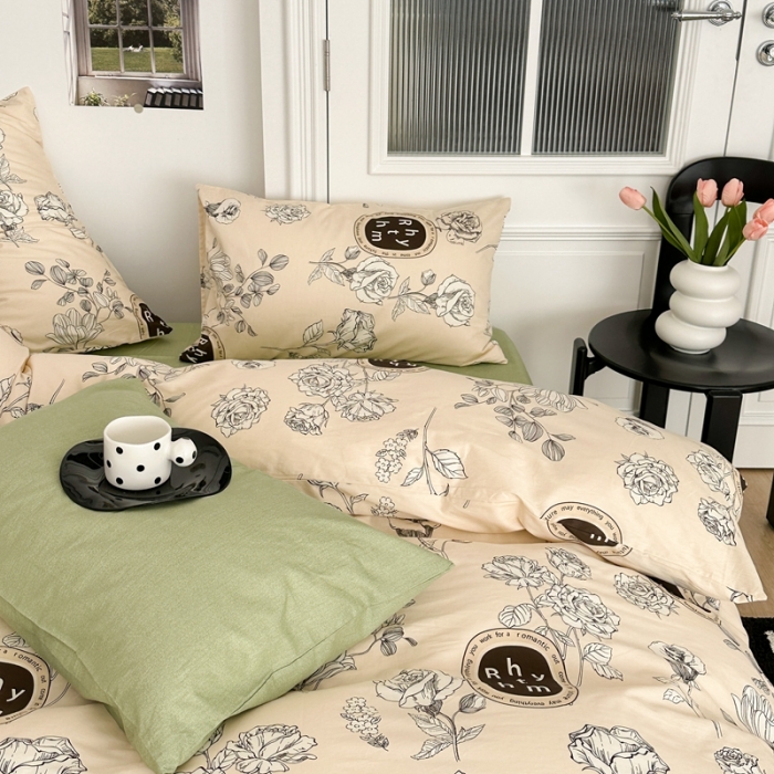 91家纺网 家纺一手货源 找家纺 昔可 2023新款法式复古系列普通款 松茶玫瑰