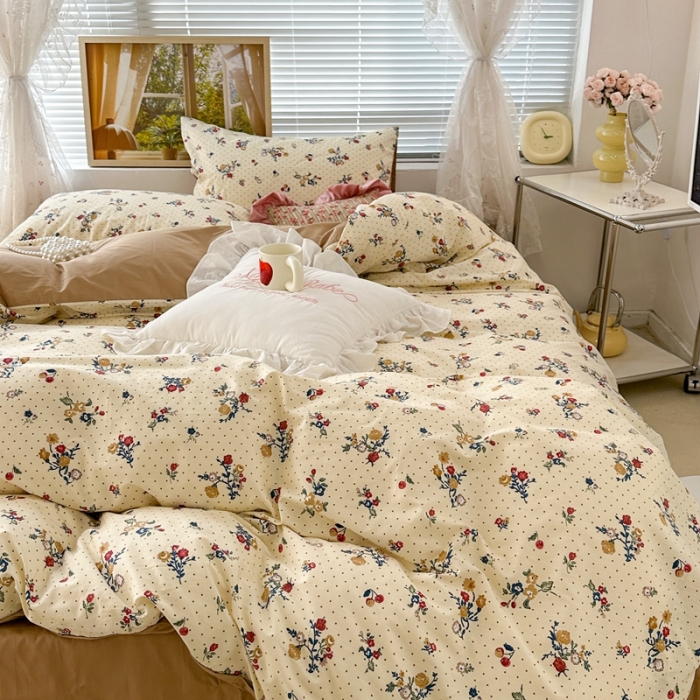 91家纺网 家纺一手货源 找家纺 （总）昔可 2023新款复古花全棉