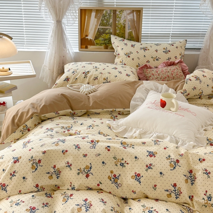 91家纺网 家纺一手货源 找家纺 （总）昔可 2023新款复古花全棉