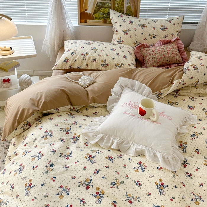 91家纺网 家纺一手货源 找家纺 昔可 2023新款复古花全棉 伯利兹玫瑰