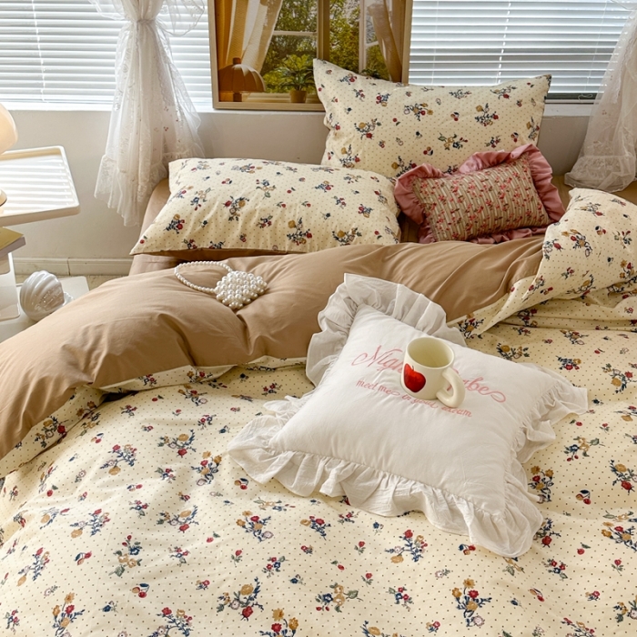 91家纺网 家纺一手货源 找家纺 昔可 2023新款复古花全棉 伯利兹玫瑰