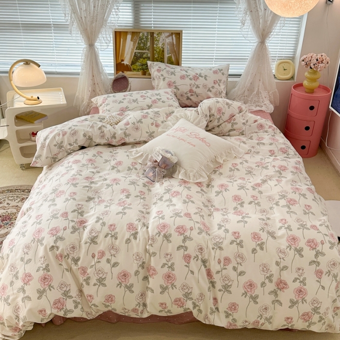 91家纺网 家纺一手货源 找家纺 昔可 2023新款复古花全棉 复古玫瑰