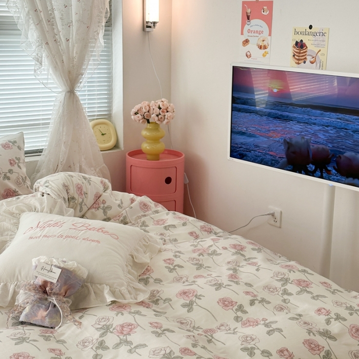 91家纺网 家纺一手货源 找家纺 昔可 2023新款复古花全棉 复古玫瑰