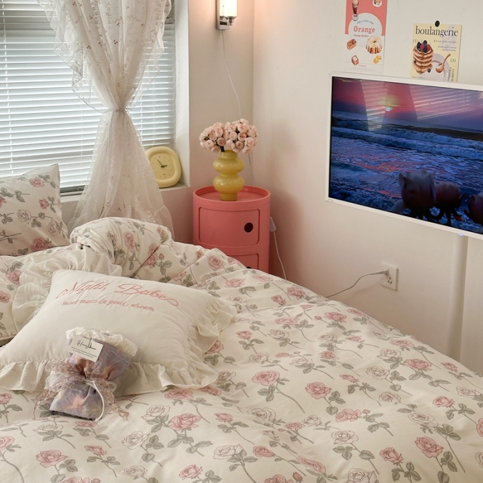 91家纺网 家纺一手货源 找家纺 昔可 2023新款复古花全棉 复古玫瑰