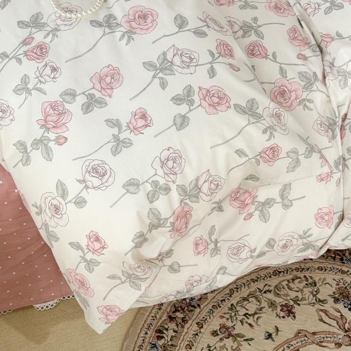 91家纺网 家纺一手货源 找家纺 昔可 2023新款复古花全棉 复古玫瑰