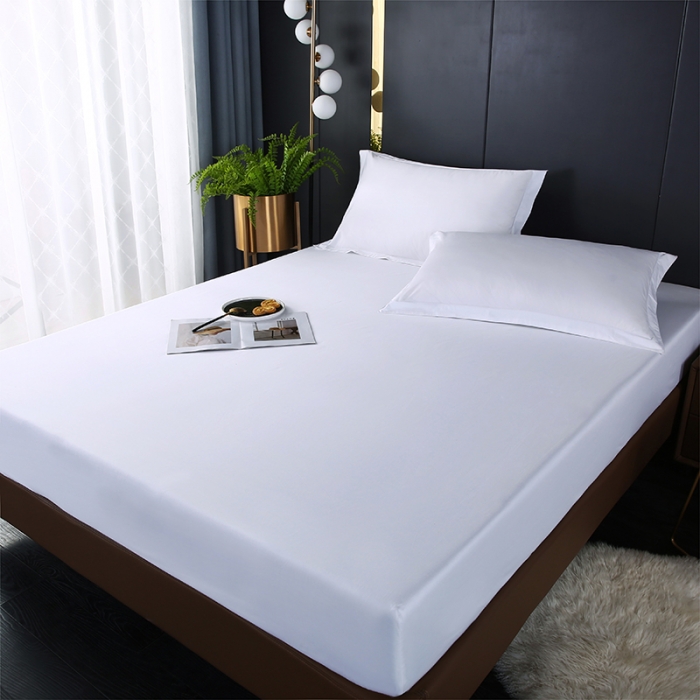 91家纺网 家纺一手货源 找家纺 （总）棉立方酒店布草纯白床笠酒店床笠宾馆床笠民宿床笠全白床笠