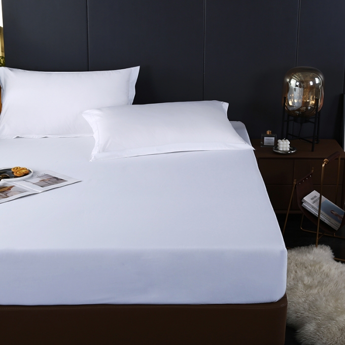 91家纺网 家纺一手货源 找家纺 （总）棉立方酒店布草纯白床笠酒店床笠宾馆床笠民宿床笠全白床笠