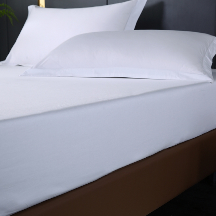 91家纺网 家纺一手货源 找家纺 （总）棉立方酒店布草纯白床笠酒店床笠宾馆床笠民宿床笠全白床笠