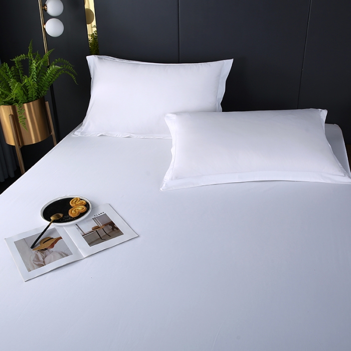 91家纺网 家纺一手货源 找家纺 （总）棉立方酒店布草纯白床笠酒店床笠宾馆床笠民宿床笠全白床笠