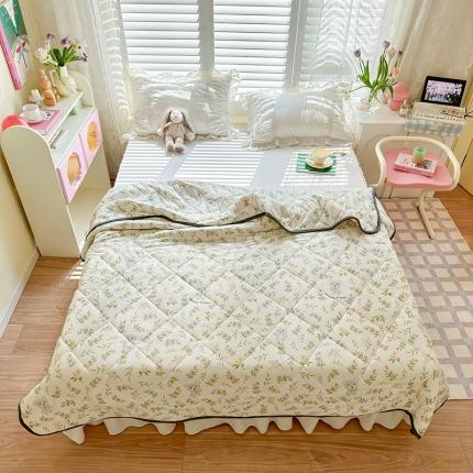 91家纺网 家纺一手货源 找家纺 琪格格 2023新款A类针织棉夏被 风铃草