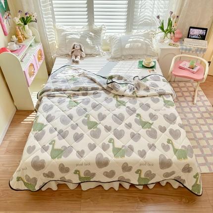 91家纺网 家纺一手货源 找家纺 琪格格 2023新款A类针织棉夏被 风铃草