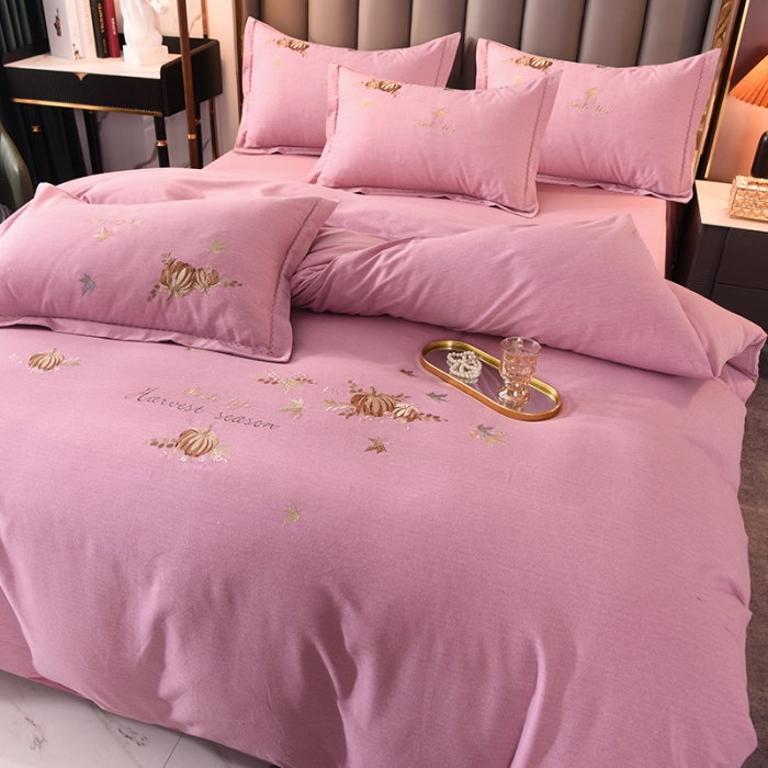 91家纺网 家纺一手货源 找家纺 （总）百花王2022新款全棉绣花四件套