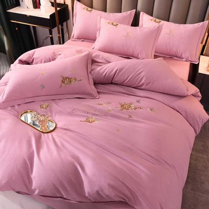 91家纺网 家纺一手货源 找家纺 （总）百花王2022新款全棉绣花四件套