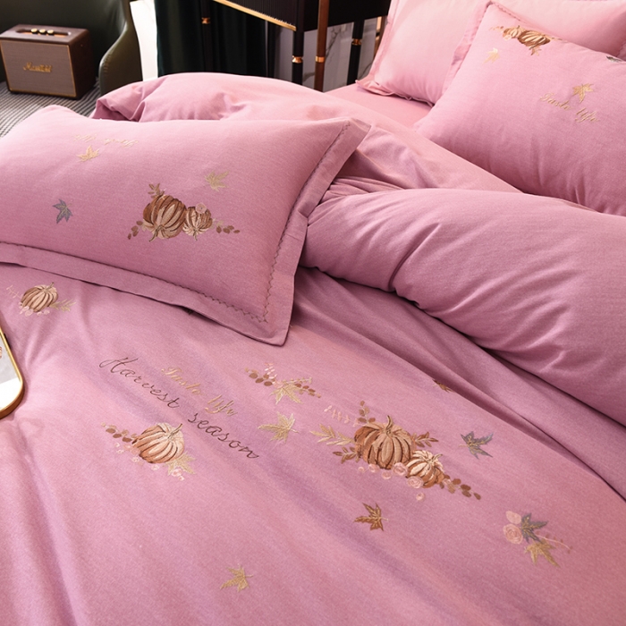 91家纺网 家纺一手货源 找家纺 （总）百花王2022新款全棉绣花四件套