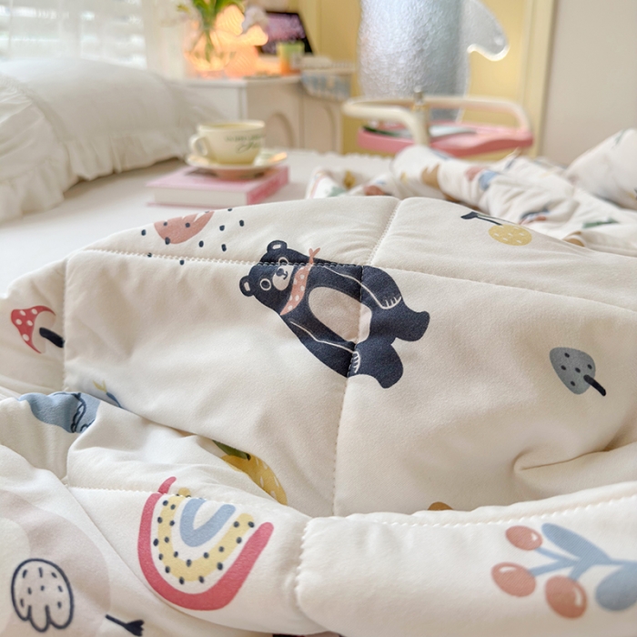 91家纺网 家纺一手货源 找家纺 琪格格 2023新款A类针织棉夏被 动物之家