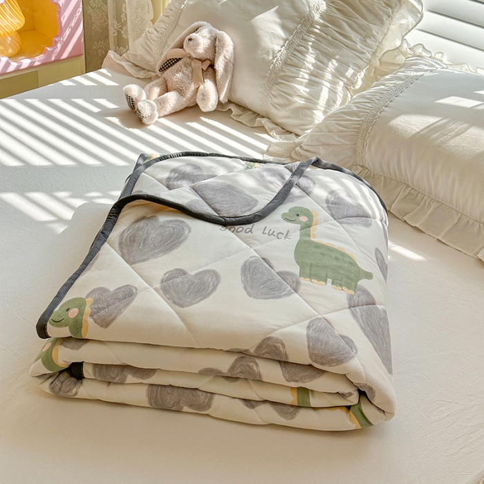 91家纺网 家纺一手货源 找家纺 琪格格 2023新款A类针织棉夏被 恐龙爱