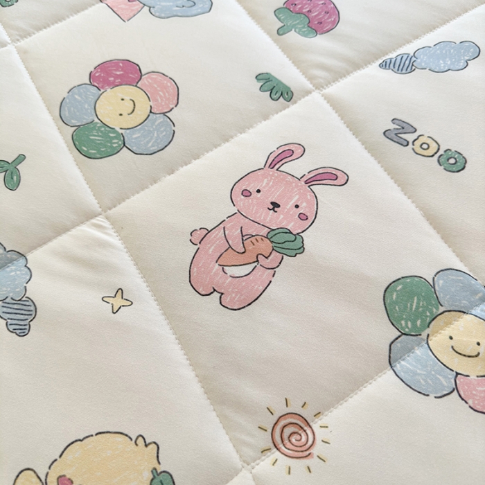 91家纺网 家纺一手货源 找家纺 琪格格 2023新款A类针织棉夏被 奇妙乐园