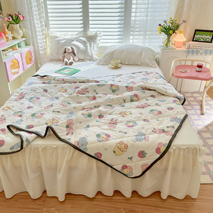 91家纺网 家纺一手货源 找家纺 琪格格 2023新款A类针织棉夏被 奇妙乐园