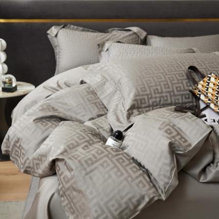 91家纺网 家纺一手货源 找家纺 （总）舒慕 2025新款高端100支长绒棉全棉提花轻奢四件套