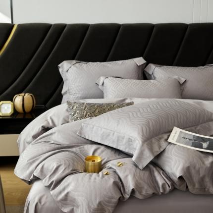 91家纺网 家纺一手货源 找家纺 （总）舒慕 2025新款高端100支长绒棉全棉提花轻奢四件套