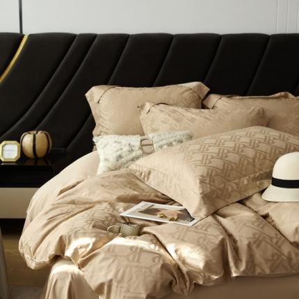 91家纺网 家纺一手货源 找家纺 （总）舒慕 2025新款高端100支长绒棉全棉提花轻奢四件套