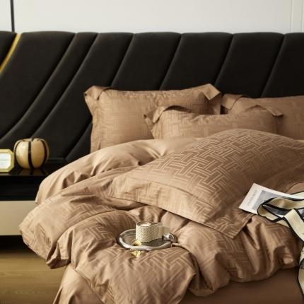 91家纺网 家纺一手货源 找家纺 （总）舒慕 2025新款高端100支长绒棉全棉提花轻奢四件套