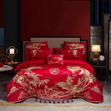 91家纺网 家纺一手货源 找家纺 （总）高大尚 2023春夏系列 提花尊享系列-龙腾凤跃