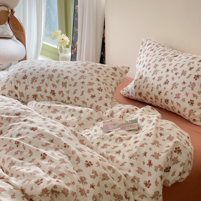 91家纺网 家纺一手货源 找家纺 (总)时年 2023新款全棉双层纱四件套