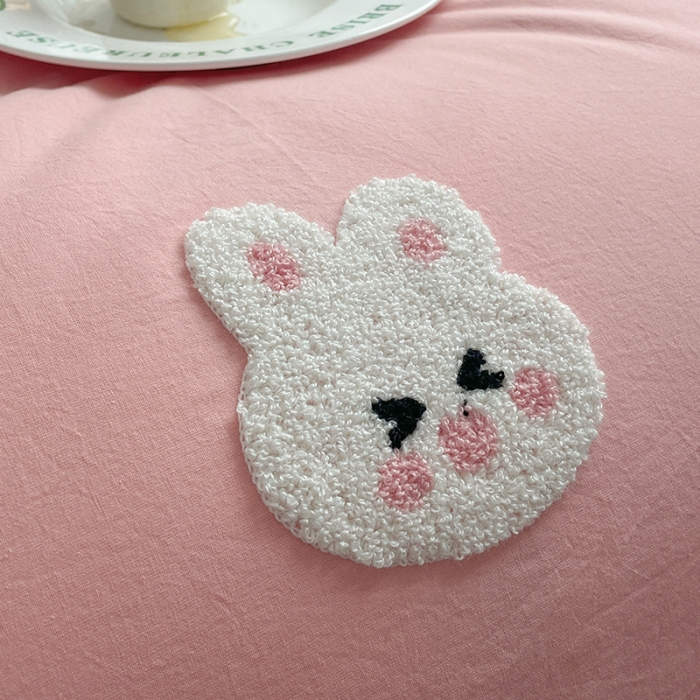 91家纺网 家纺一手货源 找家纺 雅居纺 2023新款全棉毛巾绣四件套 兔宝宝