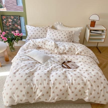 时年 2023新款全棉双层纱四件套 心意