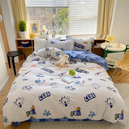 91家纺网 家纺一手货源 找家纺 时年 2023新款热爱生活·全棉系列第二期 宇航梦-蓝