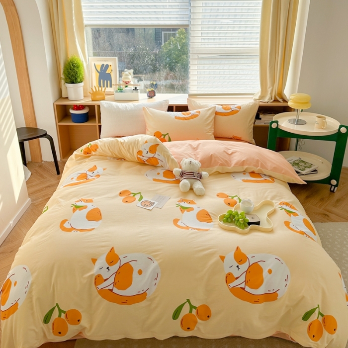 91家纺网 家纺一手货源 找家纺 时年 2023新款热爱生活·全棉系列第二期 小橘猫